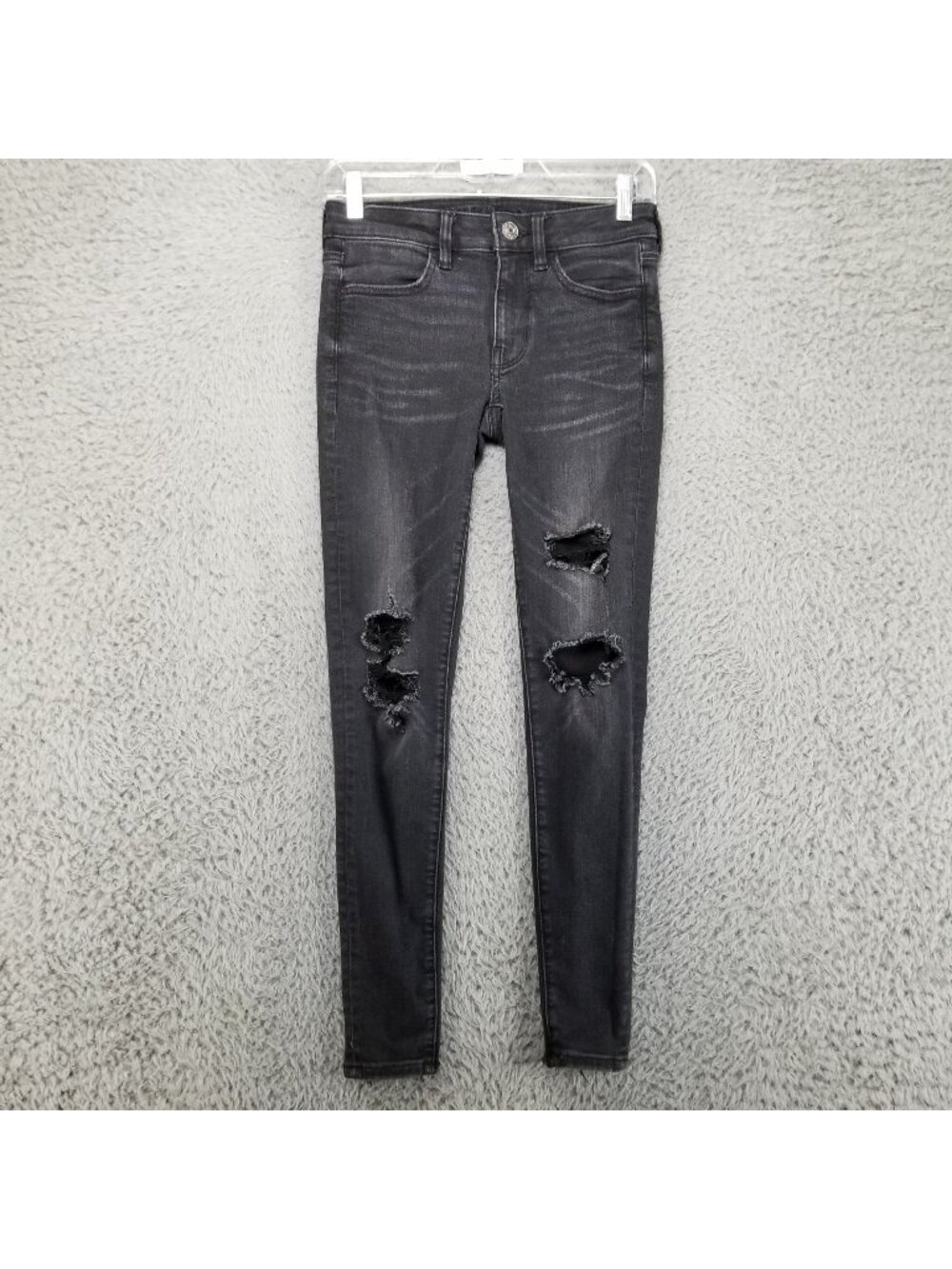 American Eagle Outfitters Jeans Womens 2 Black Stretch Denim Jeggings *Read*